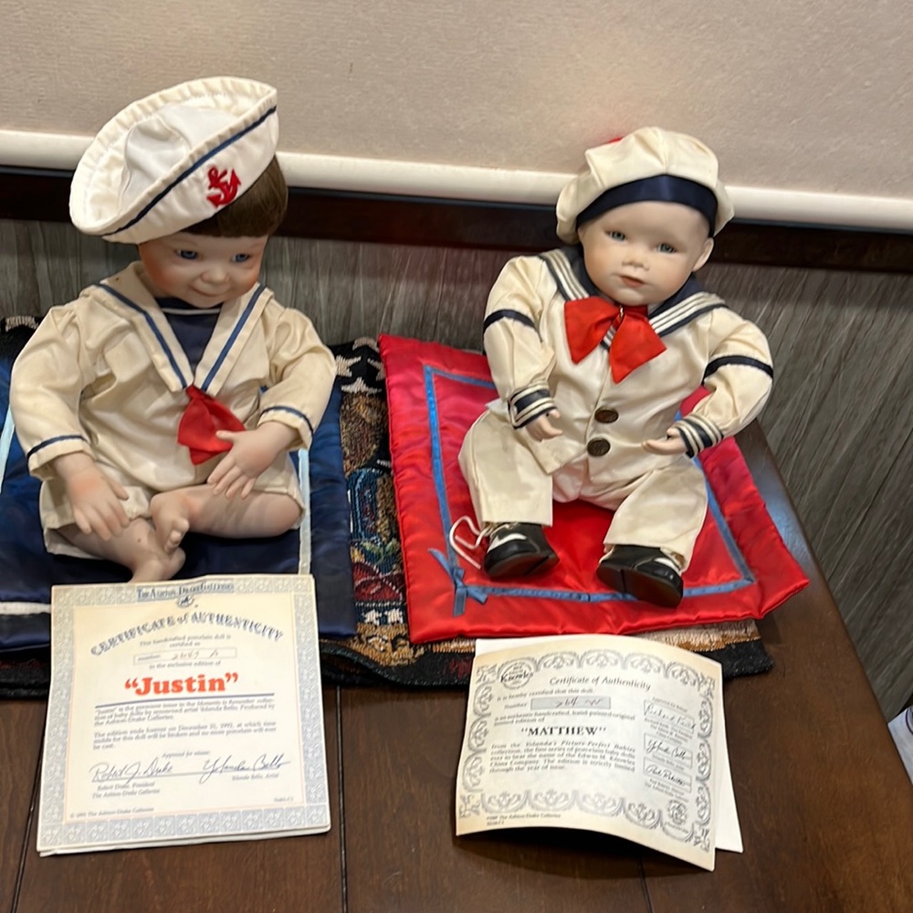 Vintage porcelain Ashton Drake statues